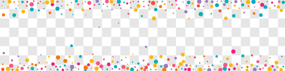 Multicolored Polka Transparent Vector Panoramic