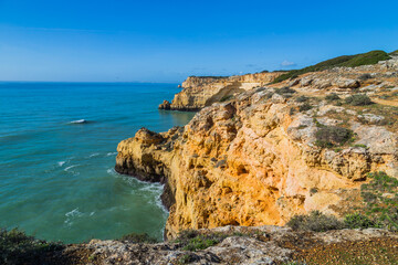 Cliffs in the Coast of Algarve