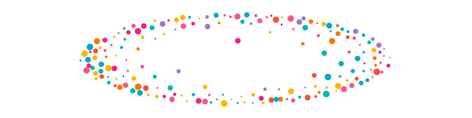 Rainbow Polka Invitation Vector Panoramic