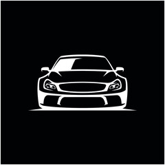 Obraz na płótnie Canvas silhouette of front car isolated vector 