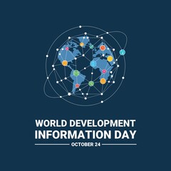 Vector illustration, World Development Information Day theme, as a banner, poster or template.