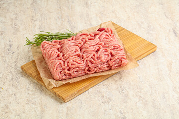 Raw beef minced meat for cooking