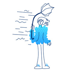 Girl and stylish wind