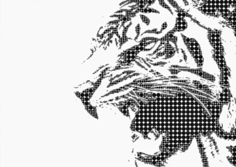 芸術的な虎の顔のイラスト