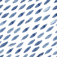 Indigo watercolor seamless pattern abstract background. Hand drawn illustration.