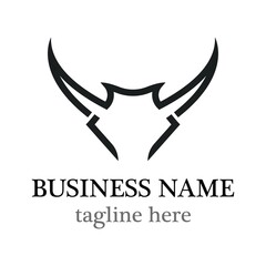 Bull line logo template