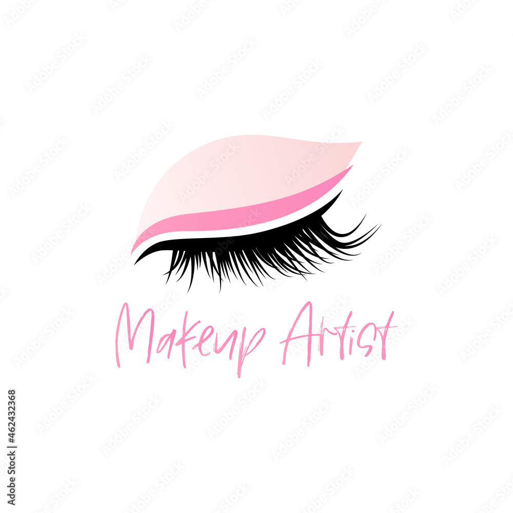 Wall mural Makeup artist logo for beauty studio