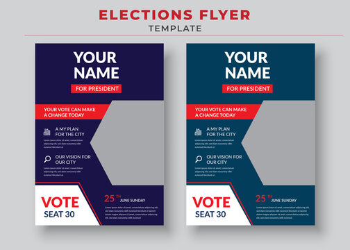 Elections Flyer Template, Political Flyer, Vote Flyer