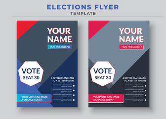 Elections Flyer Template, Political Flyer, Vote Flyer