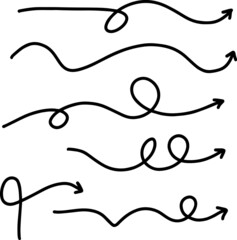 Illustration of new Grunge Sketch Handmade Watercolor Doodle Vector Arrow Set Collection - EPS 10 