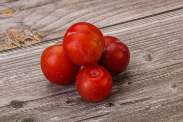 Ripe sweet tasty red plum