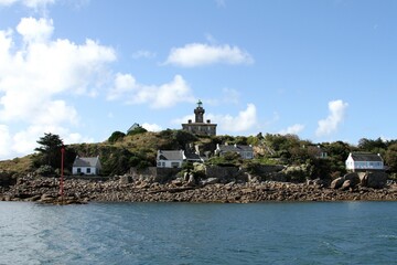 Fototapeta premium l'archipel des îles Chausey au large de Granville dans la Manche,Normandie