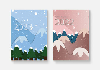 Winter sale 2022 cover design background