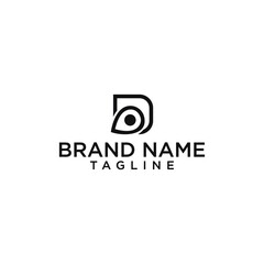 Letter D maps logo design