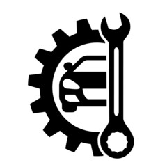 Auto repair icon vectot. Car repair illustration sign. workshop symbol or logo.