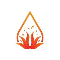 Flame logo template vector