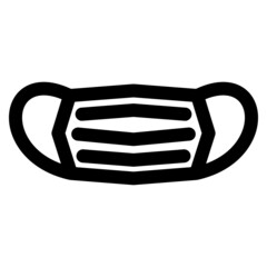 感染予防マスク　ラインアイコン