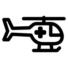 医療ヘリ　ラインアイコン