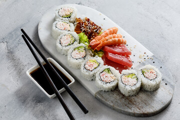 sushi on a plate