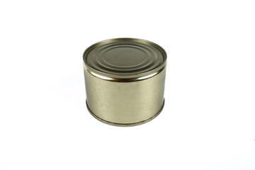 tin can of canned food, isolated on a white background