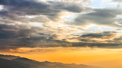 sunset over the sea
