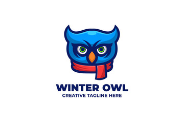 Owl Wear Shawl Mascot Character Logo