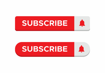 Subscribe Button Icon Vector in 3d Style