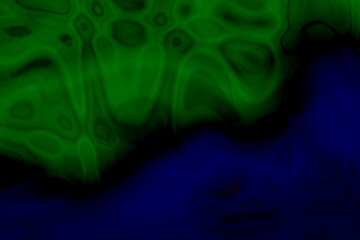 濃い緑と青の水面のようなテクスチャーのグランジ