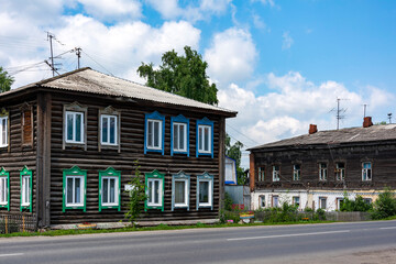 Fototapeta premium Tomsk, old apartment buildings