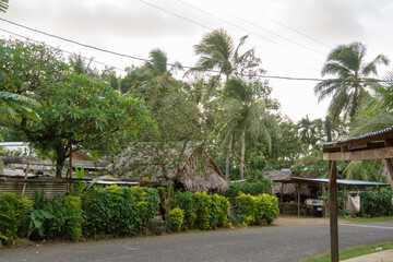 Street in Kolonia in Pohnpei, Federated States of Micronesia