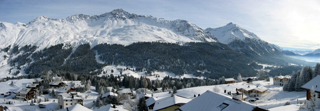 Lenzerheide panorama, Swiss alps.