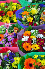 Colorful gerber floral bouquets