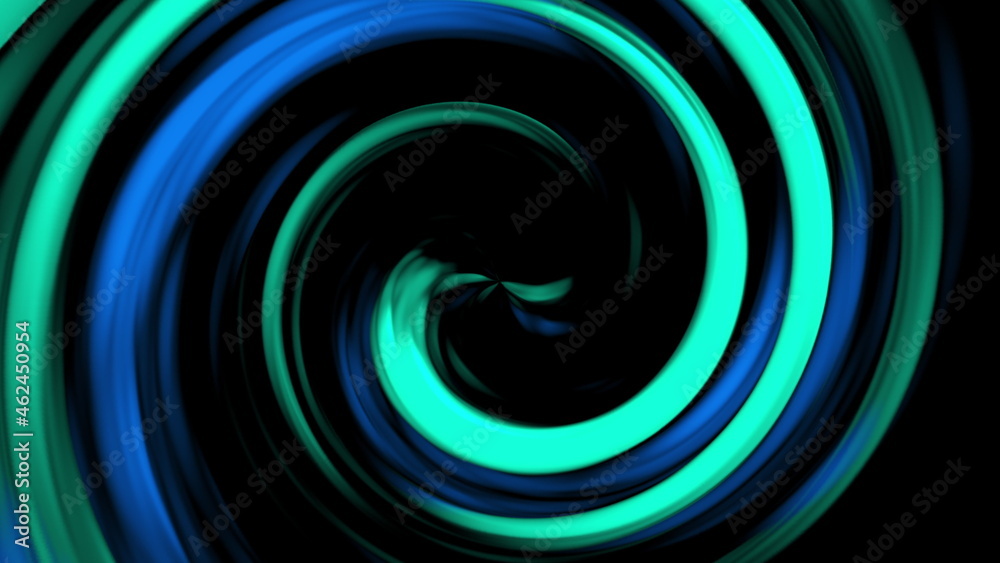 Poster abstract 3d render swirl with twisting lines in constant rotation effect. ring energy sucks in spati