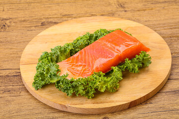 Salmon fillet slice for cooking