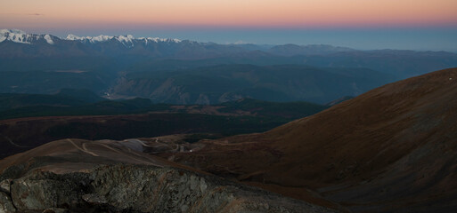 Obraz premium sunset in the mountains