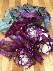 Obraz premium Rotkohl geschnitten