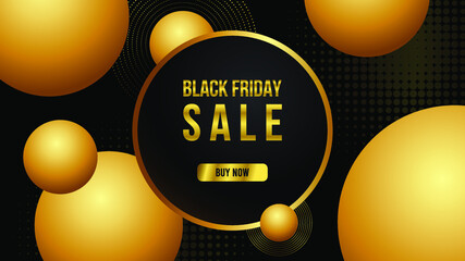 Banner or poster for black friday. Luxury illustration