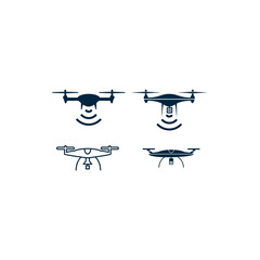 Fototapeta premium drone quadrocopter with action camera
