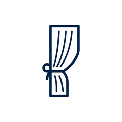 Curtain icon logo template isolated on white background.