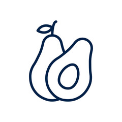 Avocado icon logo template isolated on white background.