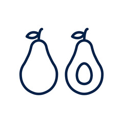 Avocado icon logo template isolated on white background.