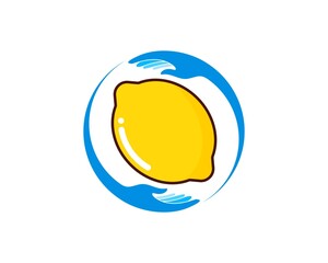 Circular hand care with fresh lemon fruits inside
