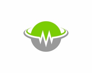 Medical heartbeat in the sphere shape