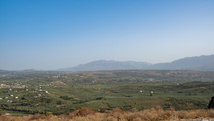 Fototapeta premium Panoramic view over the countryside of Crete