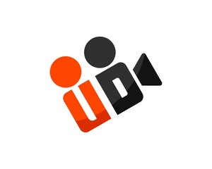 Abstract video recorder with V and D letter initial