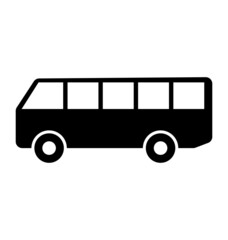 simple bus icon silhouette
