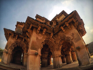 Naklejka premium View of the Lotus Mahal located in Hampi, India