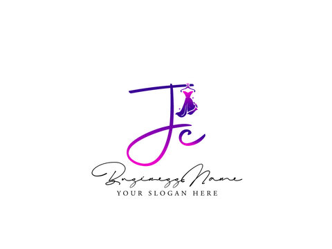 Letter JC Logo, Creative jc j c Fashion Clothing Brand, Apparel Logo For Luxury Fashion Shop