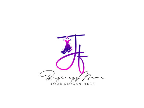 Letter JF Logo, Creative jf j f Fashion Clothing Brand, Apparel Logo For Luxury Fashion Shop