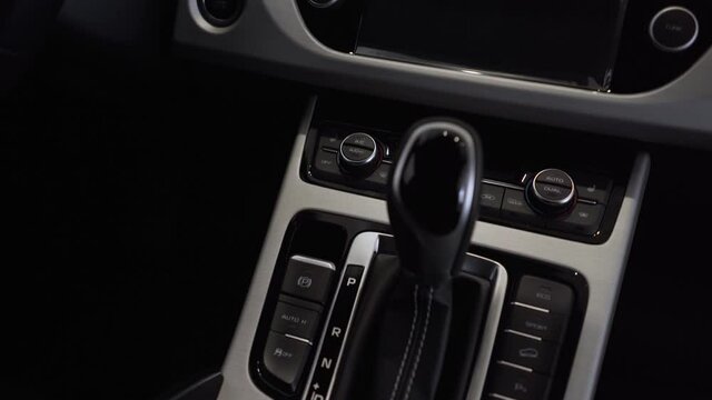Automatic transmission, automatic gear shift a modern car.